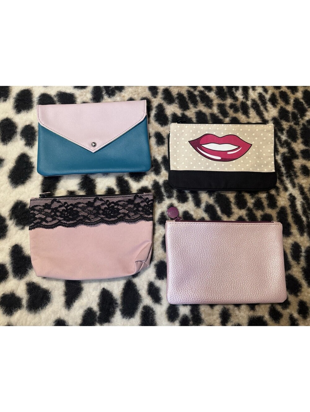 IPSY **LOT** of 4 IPSY Cosmetic Makeup Bags Pouches NEVER USED Lot #2